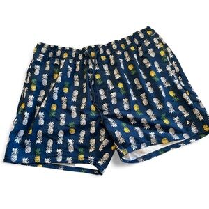 Sperry XL men’s Navy Pineapple Print Swim Shorts